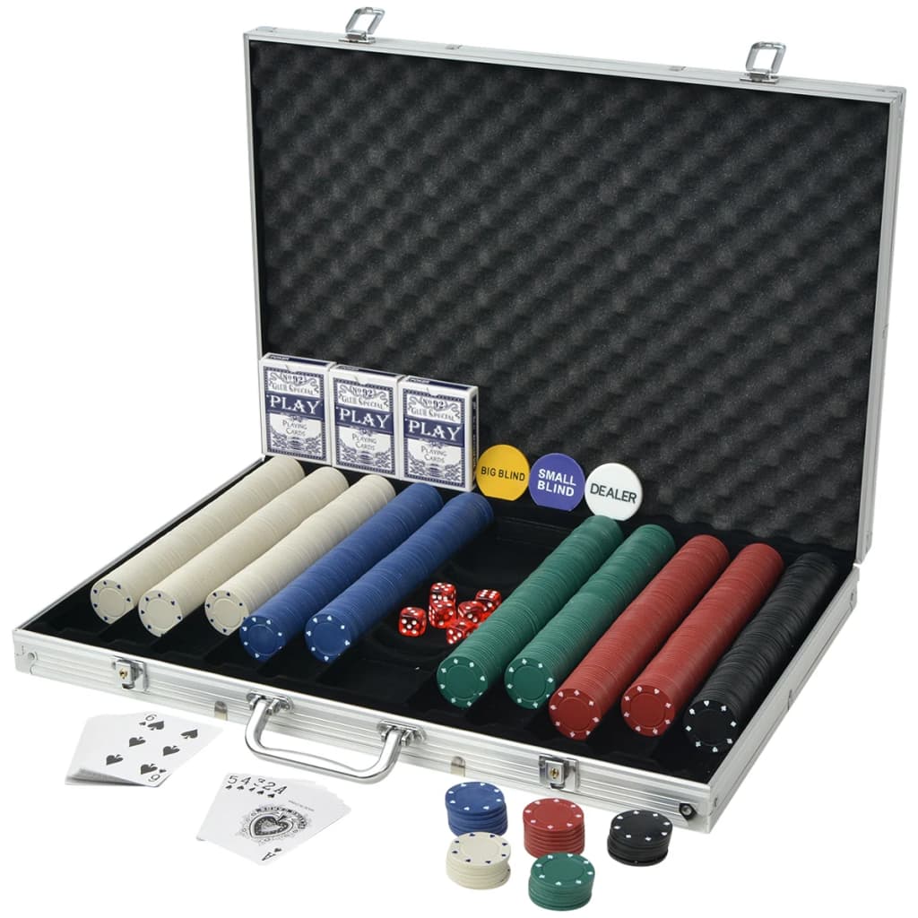 Poker Set mit 500 Chips Aluminium