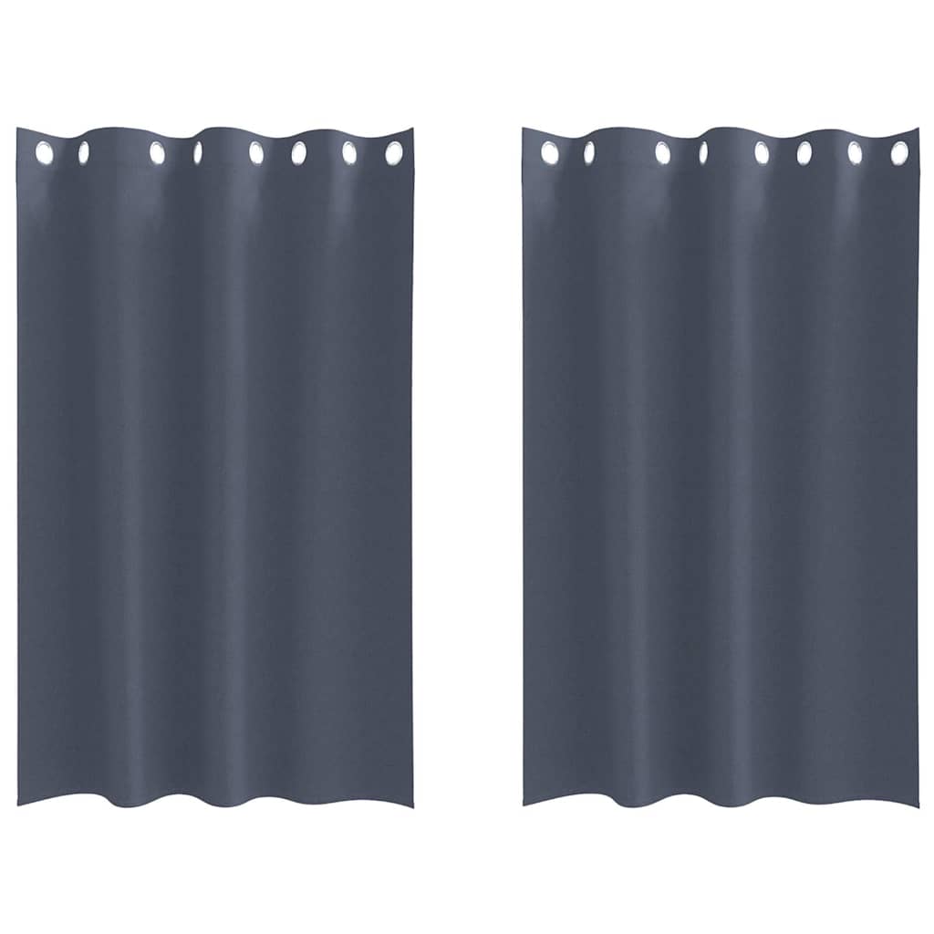 Verdunkelungs-Vorhänge mit Ringen 2 pcs Beige 140 x 140 cm
