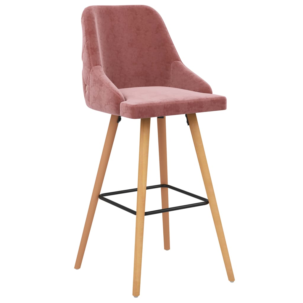 Barhocker 2 Stk. Schwarz Samt