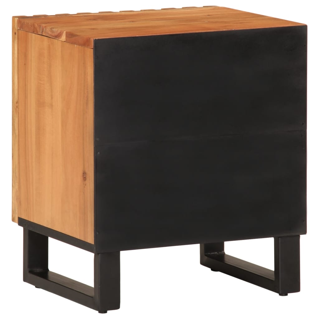 Nachttisch 40x34x46 cm Raues Mangoholz