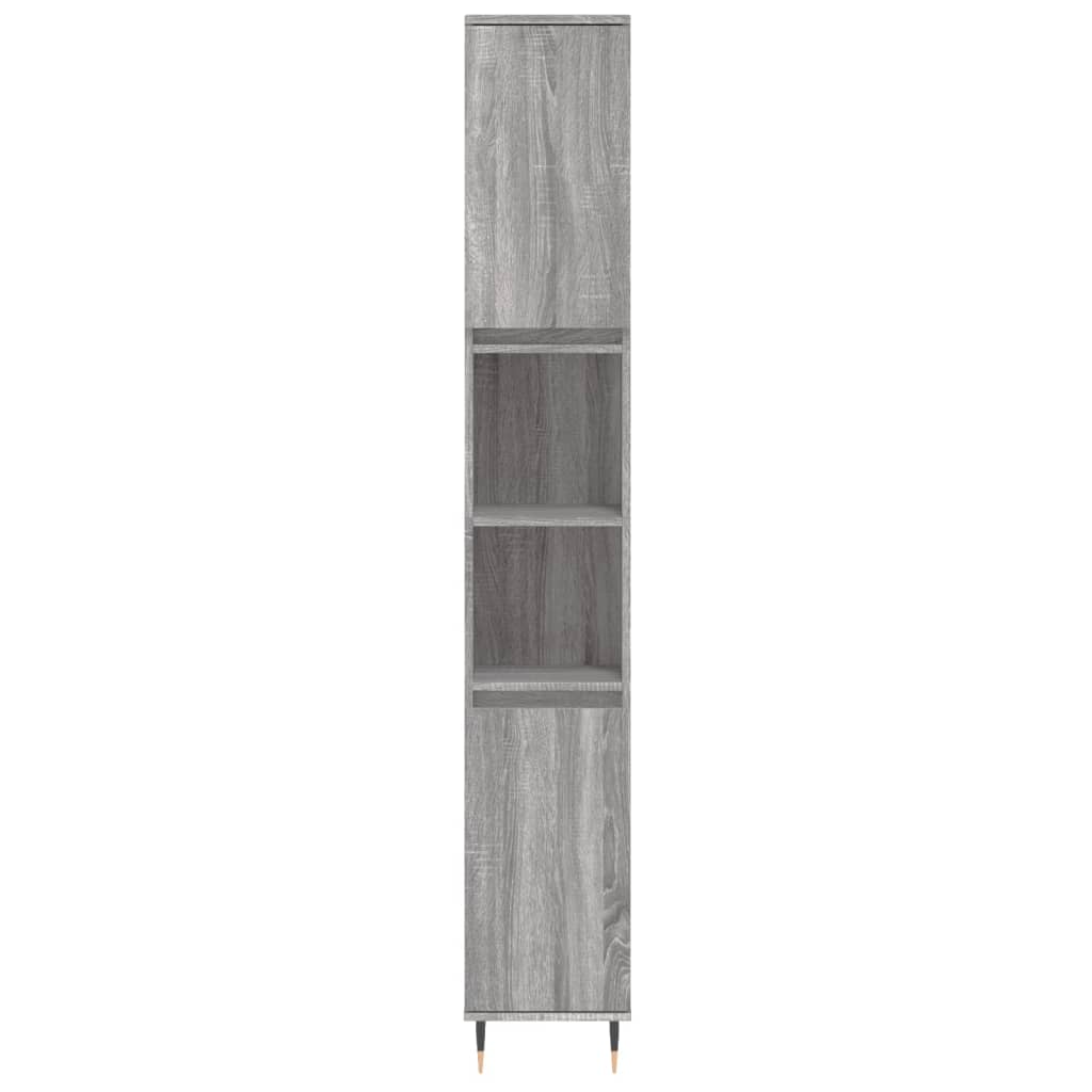 3-tlg. Badmöbel-Set Räuchereiche Holzwerkstoff