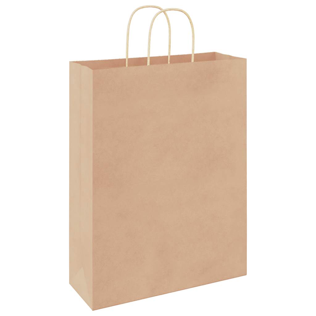 Papiertragetaschen 50 Stk. mit Henkeln Braun 21x11x36 cm