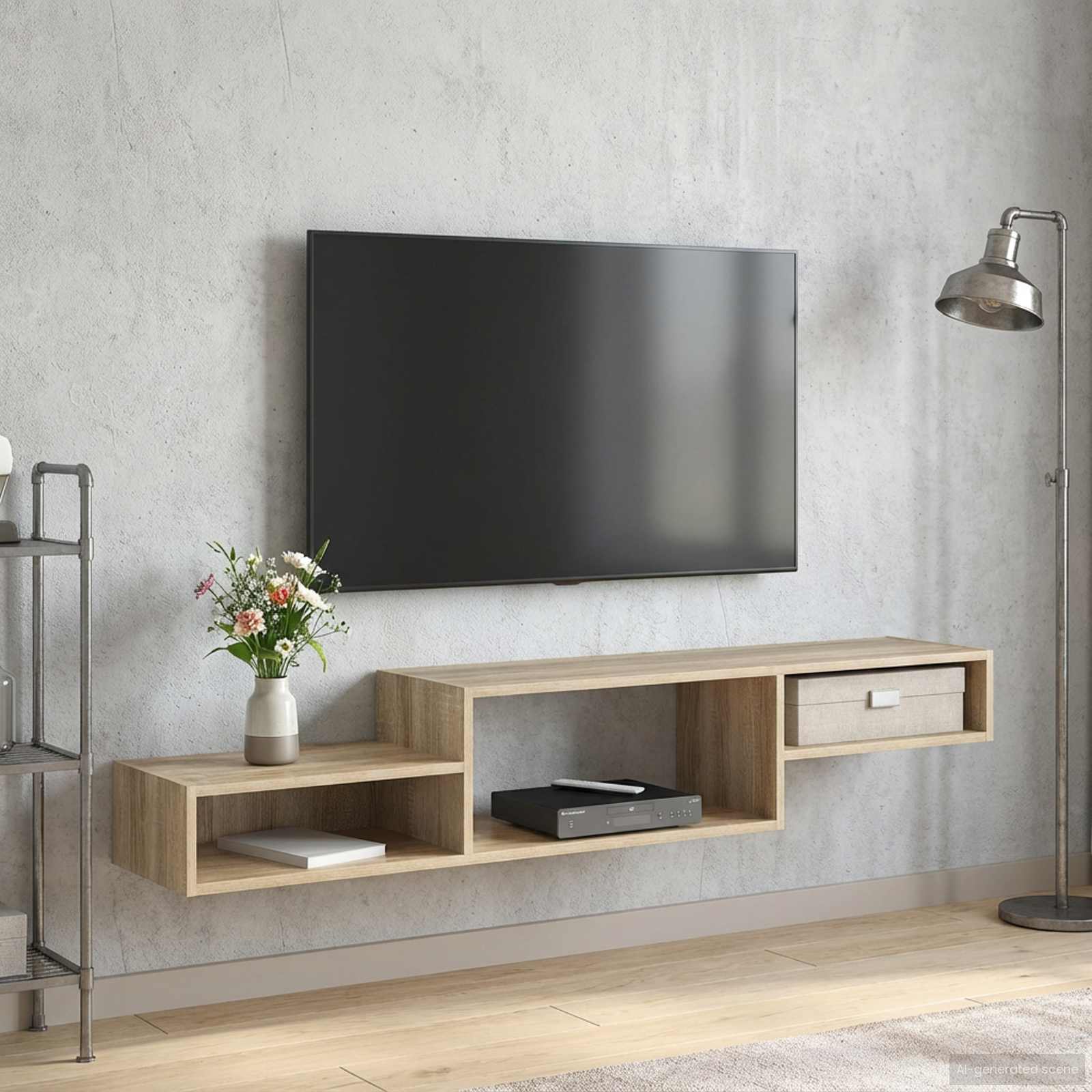 Wandmontierter TV-Schrank Wandhalterung Weiß 150 x 28 x 26 cm