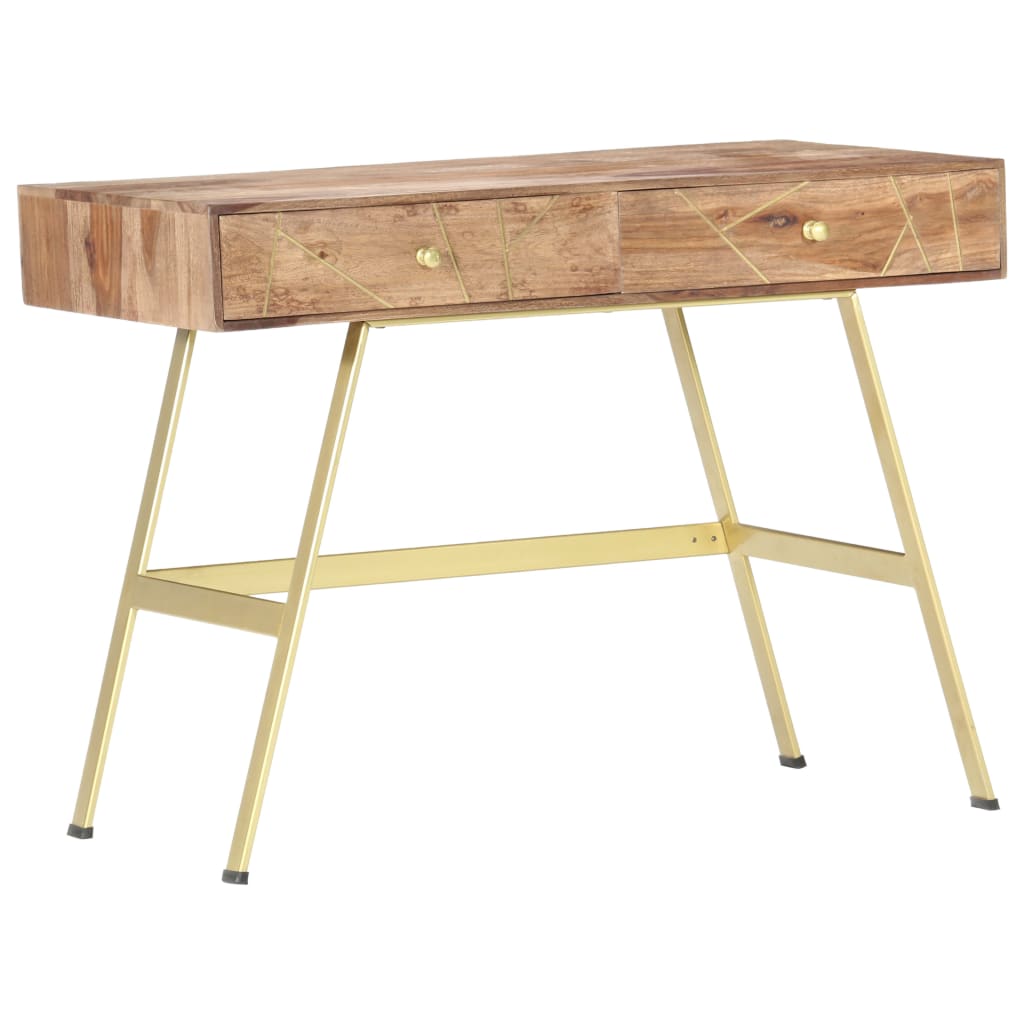 Schreibtisch mit Schubladen 100x55x75 cm Massivholz Mango