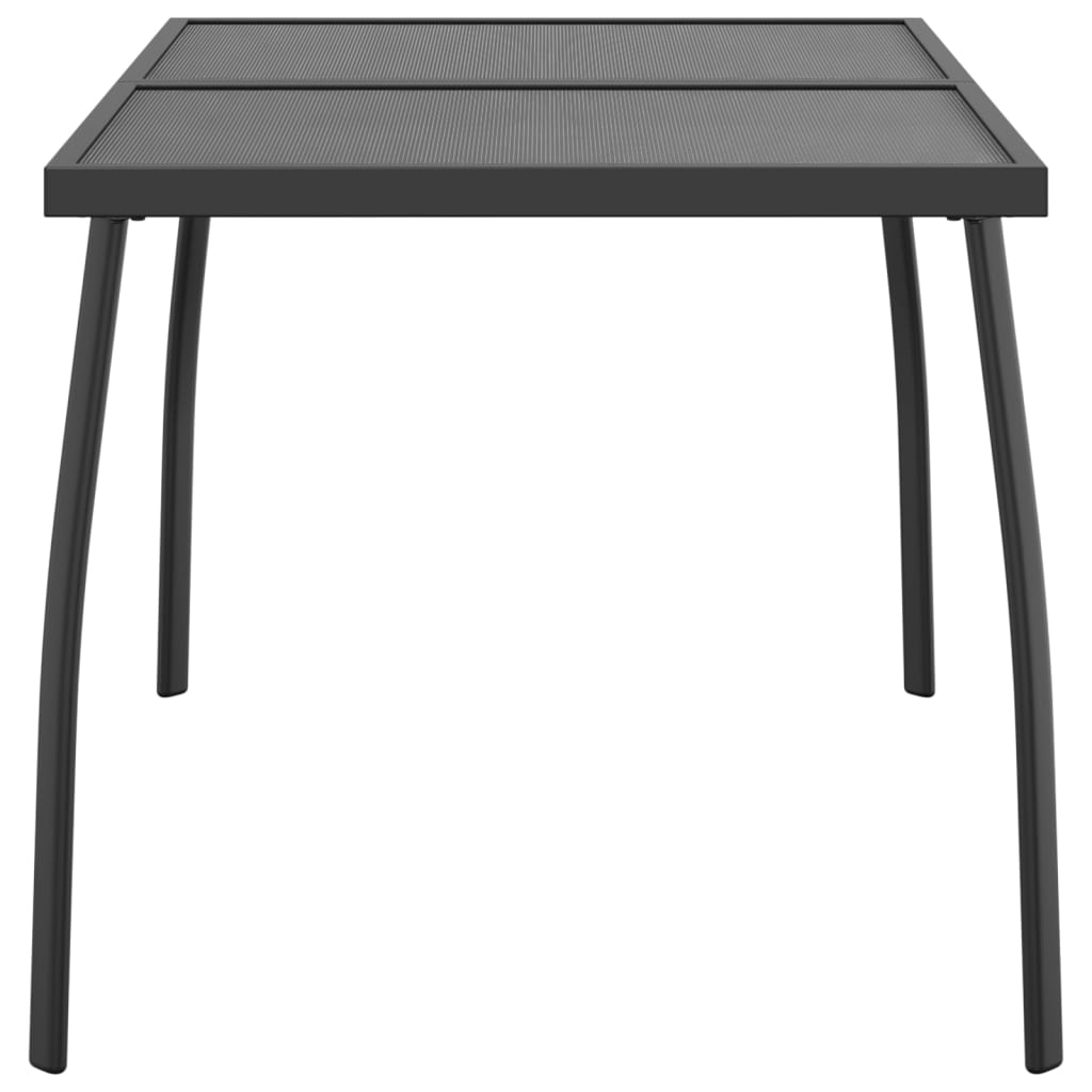 Gartentisch Anthrazit 100x100x72 cm Stahlgitter