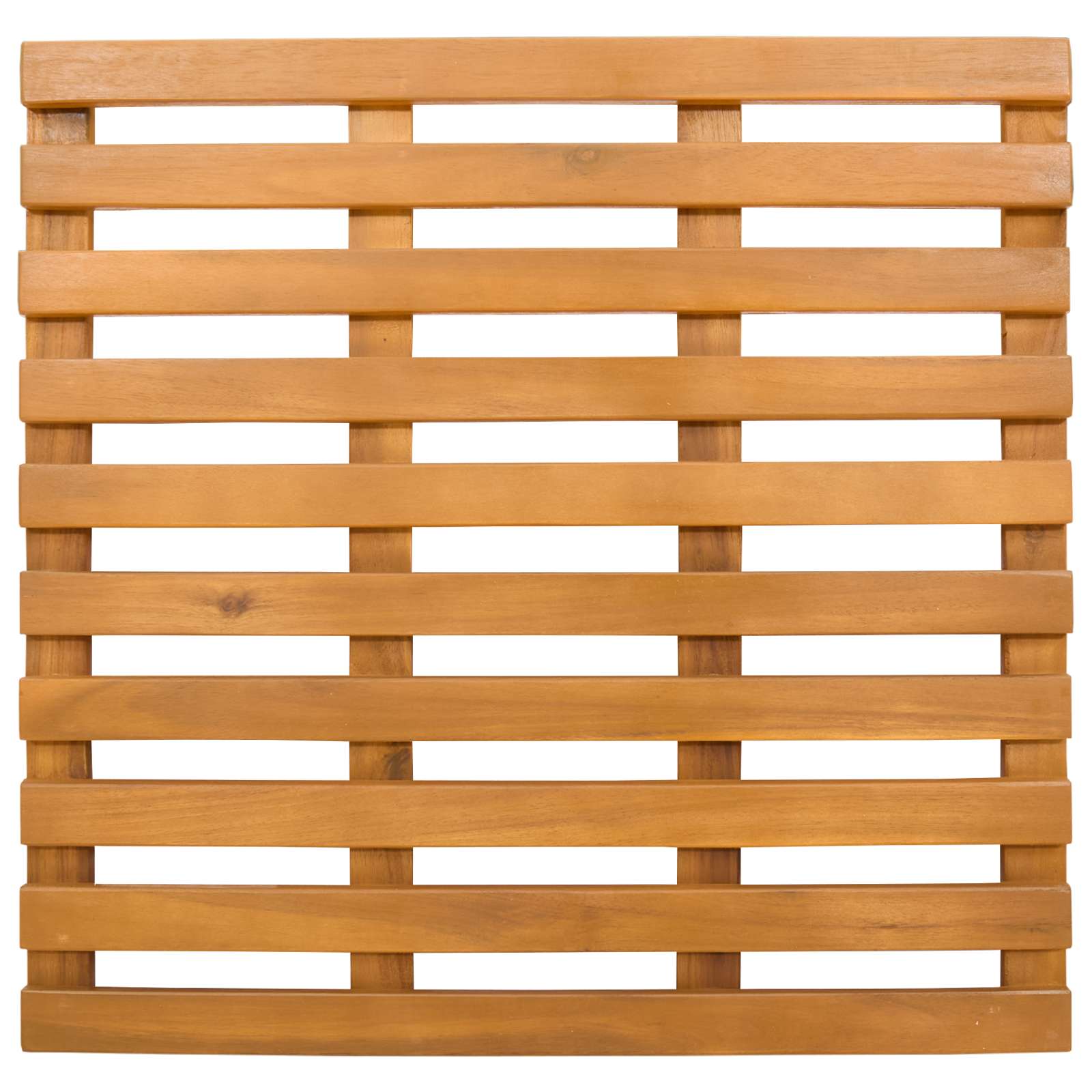 Badematte Uni Braun 56 x 37 x 2,5 cm Massives Akazienholz