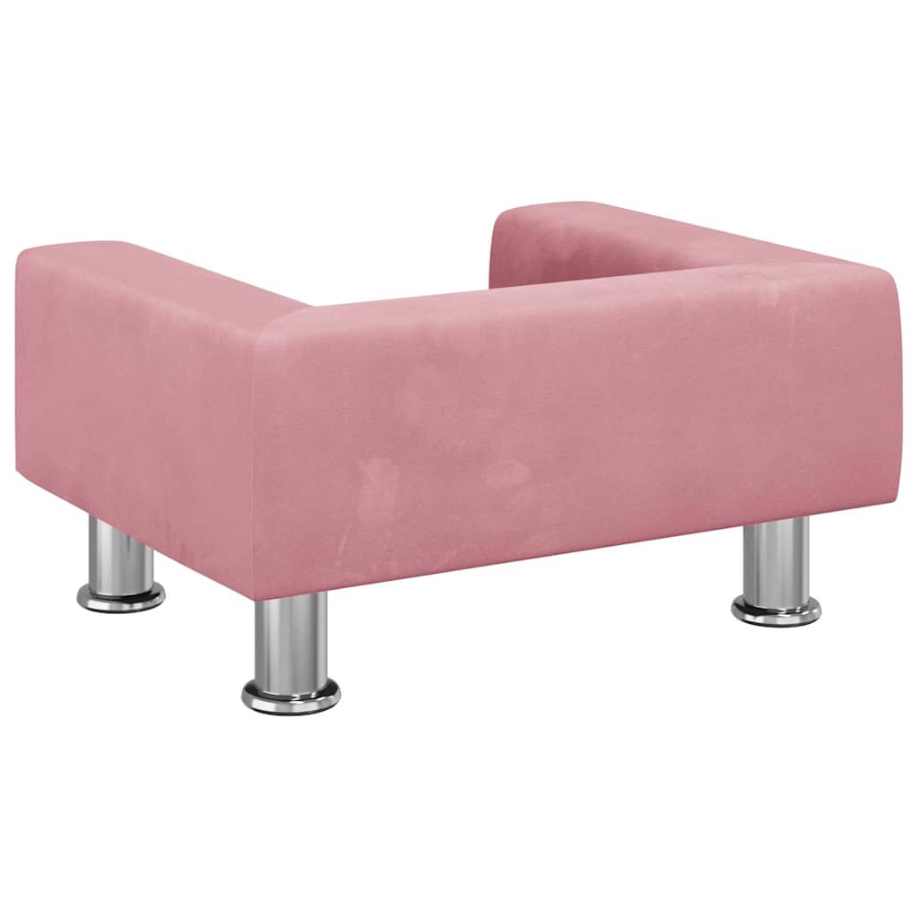 Kindersofa Blau 70x45x26,5 cm Samt