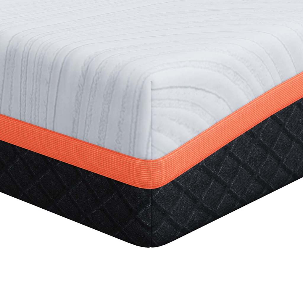 Matratze Weiß und Grau 80 x 160 cm Jacquard-Stoff