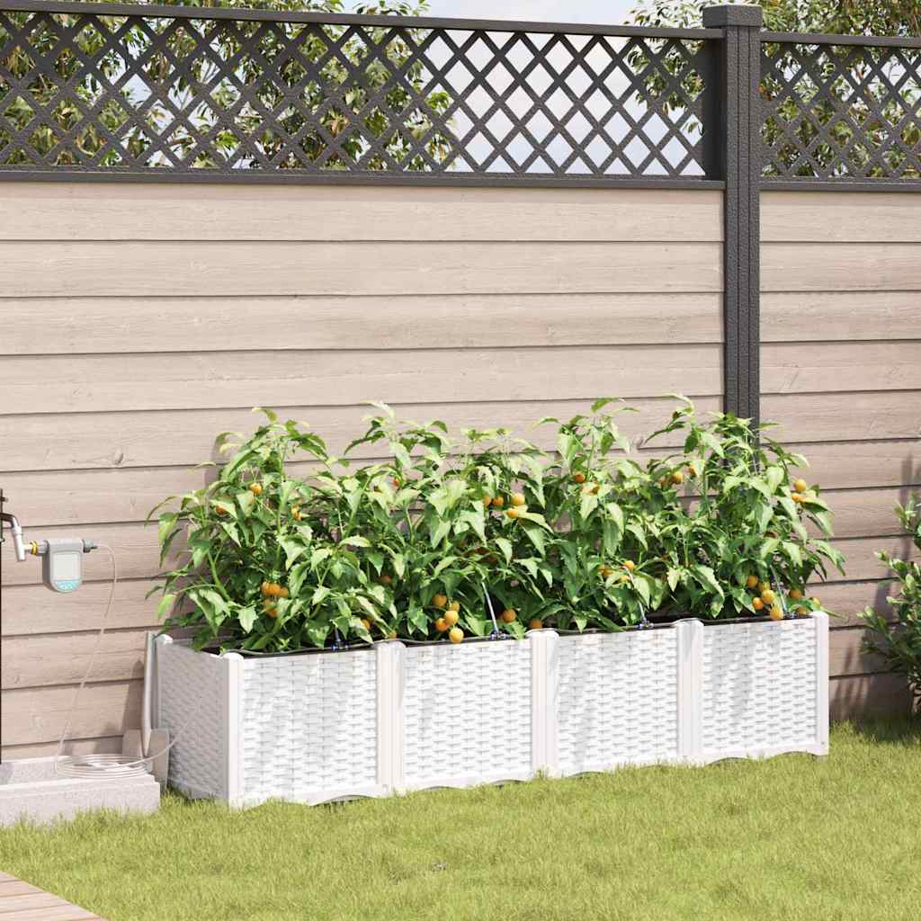 Garten-Pflanzgefäß 4 Stk. Braun 160 x 40 x 22 cm PP