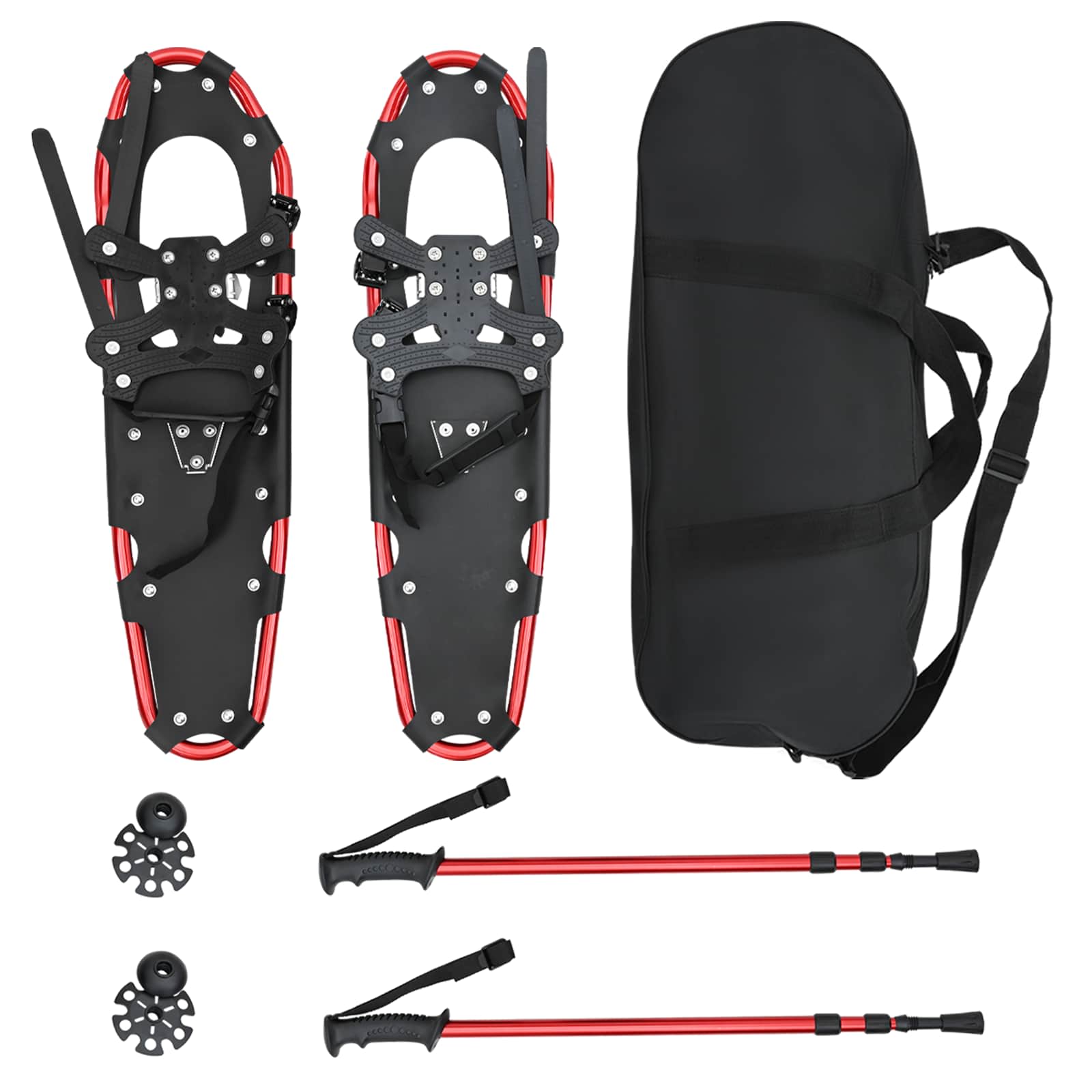 3 in 1 Schneeschuhe Silber und Schwarz 53,5 x 21 cm