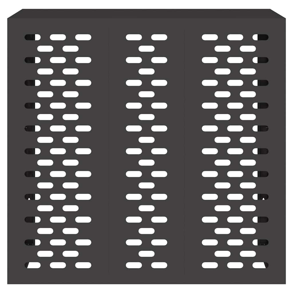 Klimaanlagenabdeckung Schwarz 90 x 40 x 60 cm Stahl