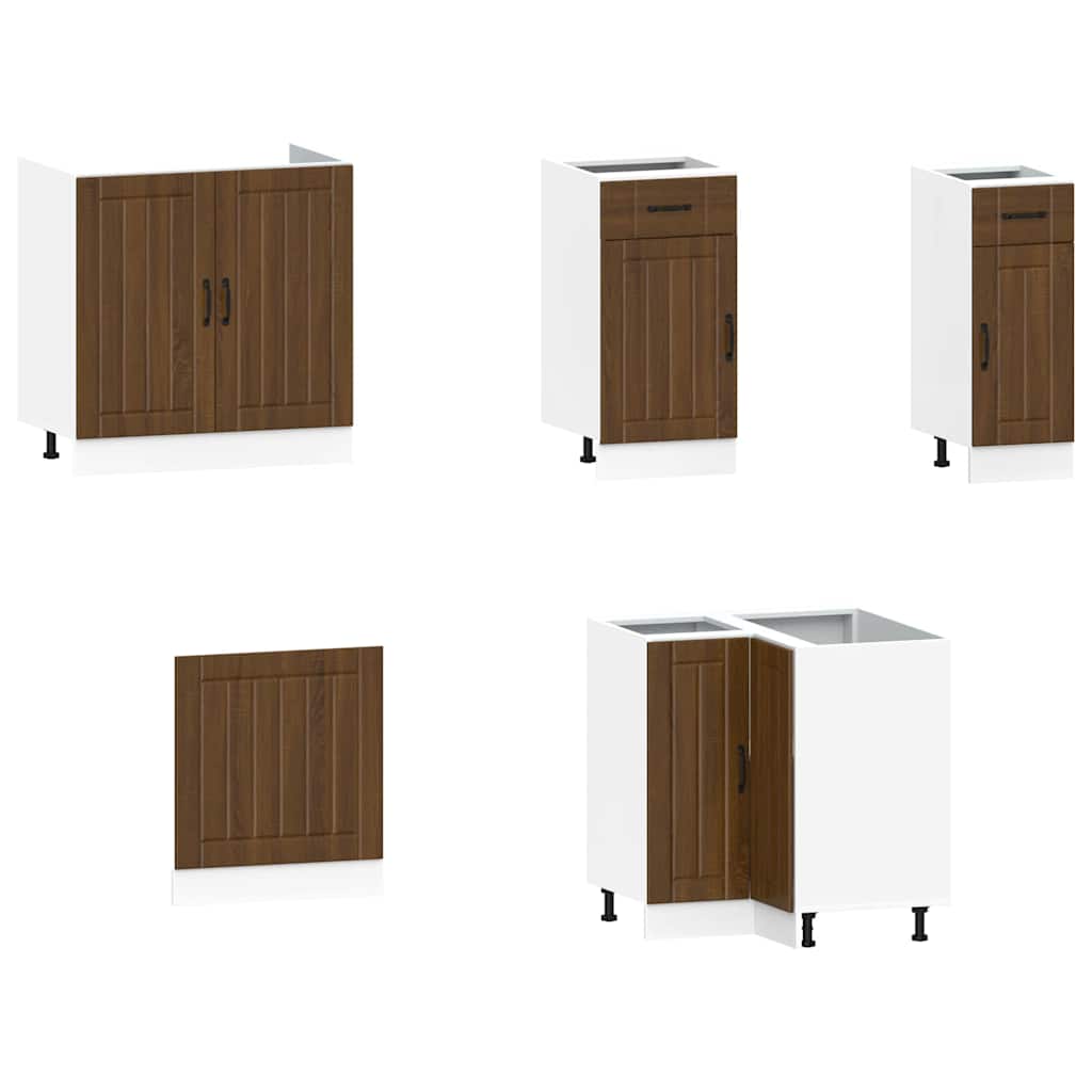11-tlg. Küchenschrank-Set Lucca Weiß Holzwerkstoff