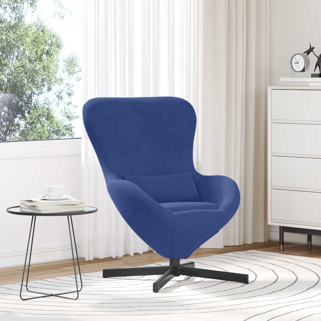 Eiersessel Blau 63 x 73 x 90 cm Samt