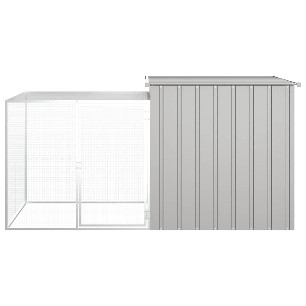Kaninchenkäfig Anthrazit 200x91x100 cm Verzinkter Stahl