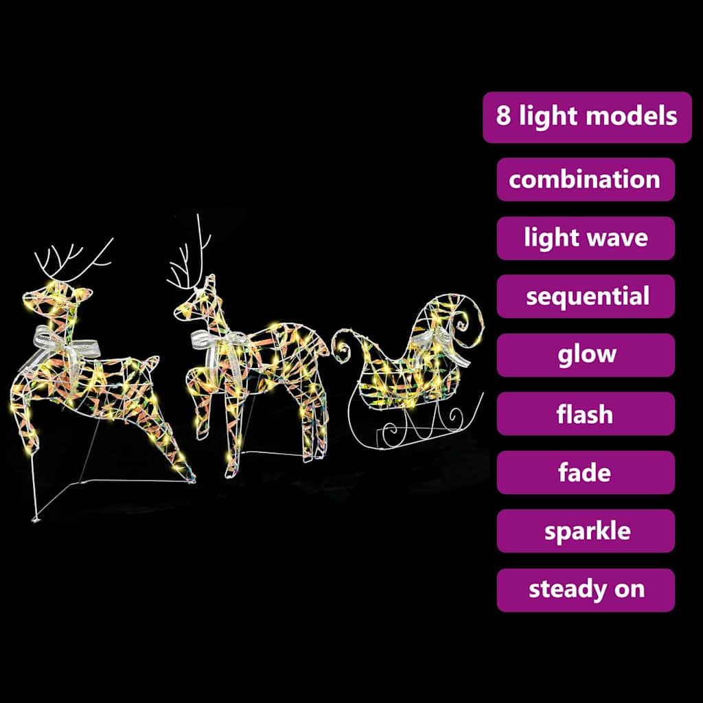 LED Rentiere 5 pcs Gold Stoff