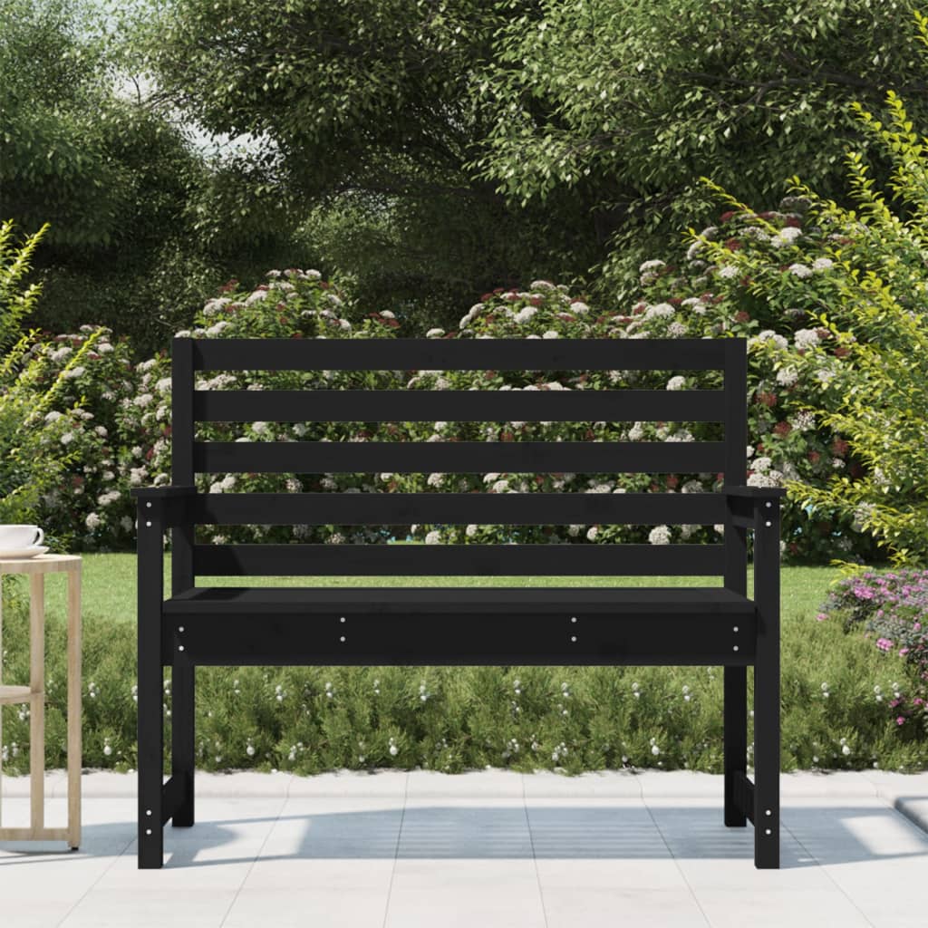 Gartenbank Grau 109x48x91,5 cm Massivholz Kiefer