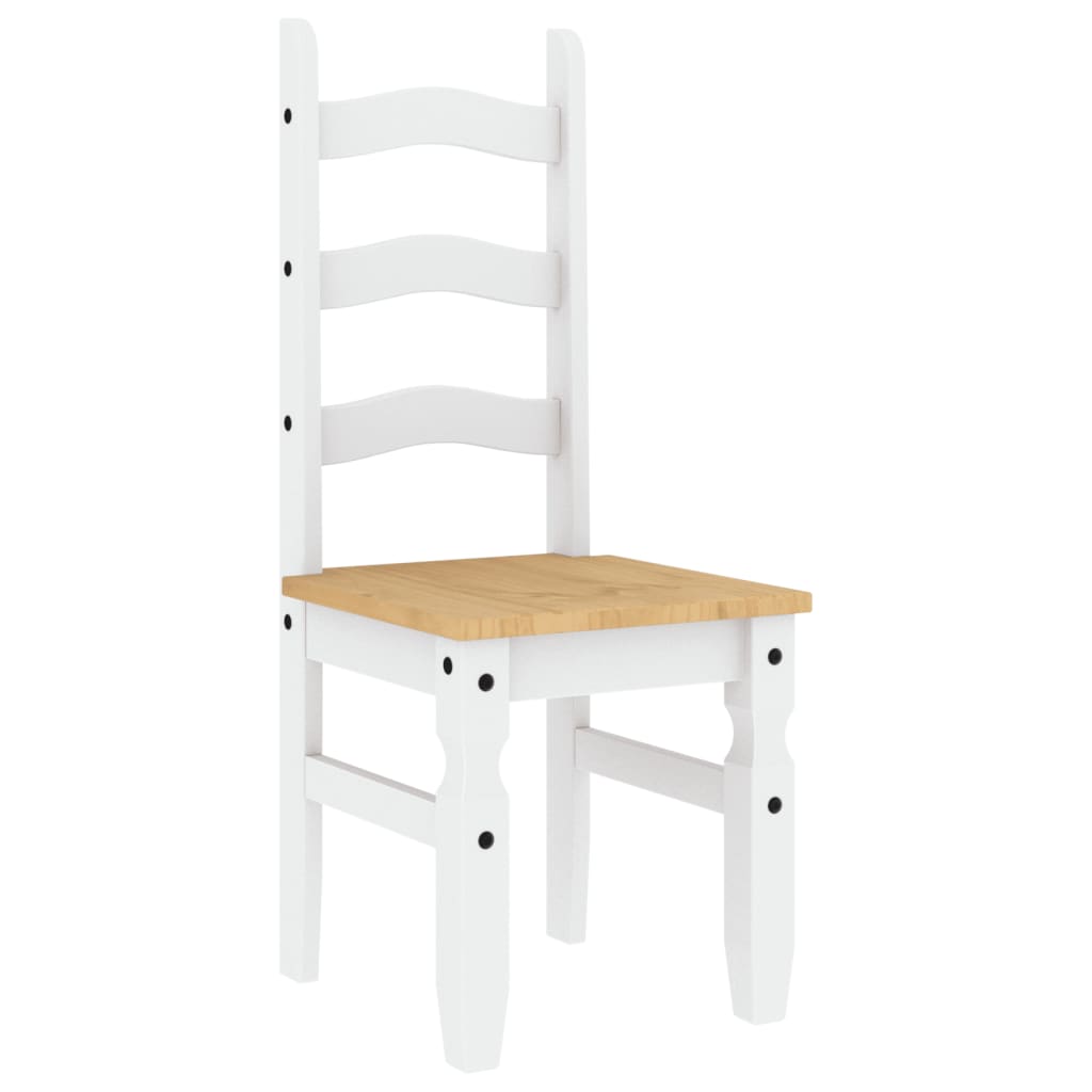 Essstühle 2 Stk. Corona Grau 42x47x107 cm Massivholz Kiefer