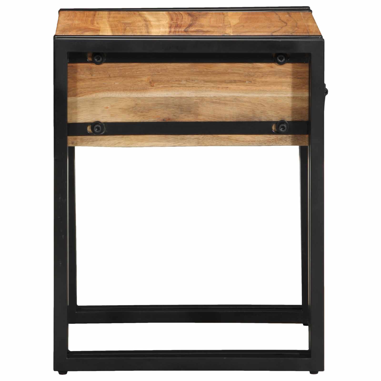 Beistelltisch mit Schubladen 40 x 40 x 50 cm Massivholz Mango