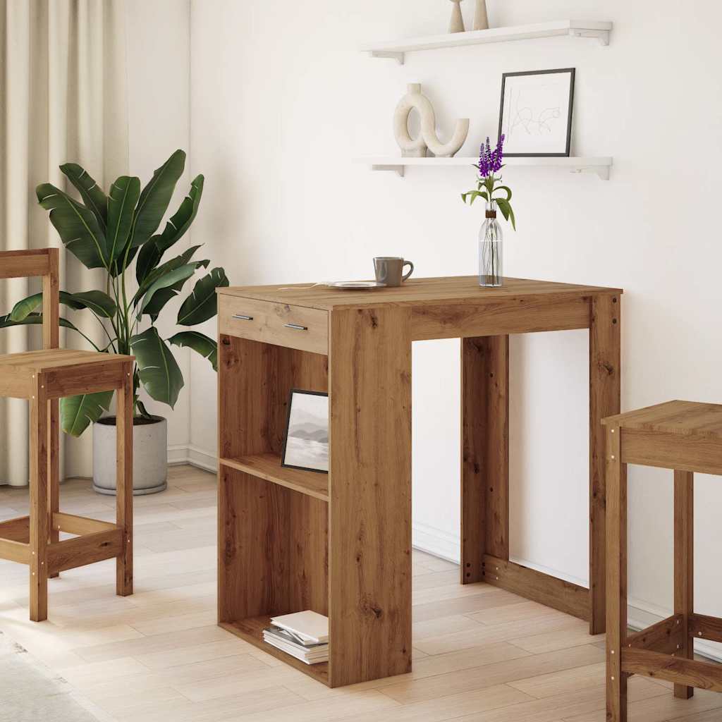 Bartisch Weiß 102x70x103,5 cm Holzwerkstoff
