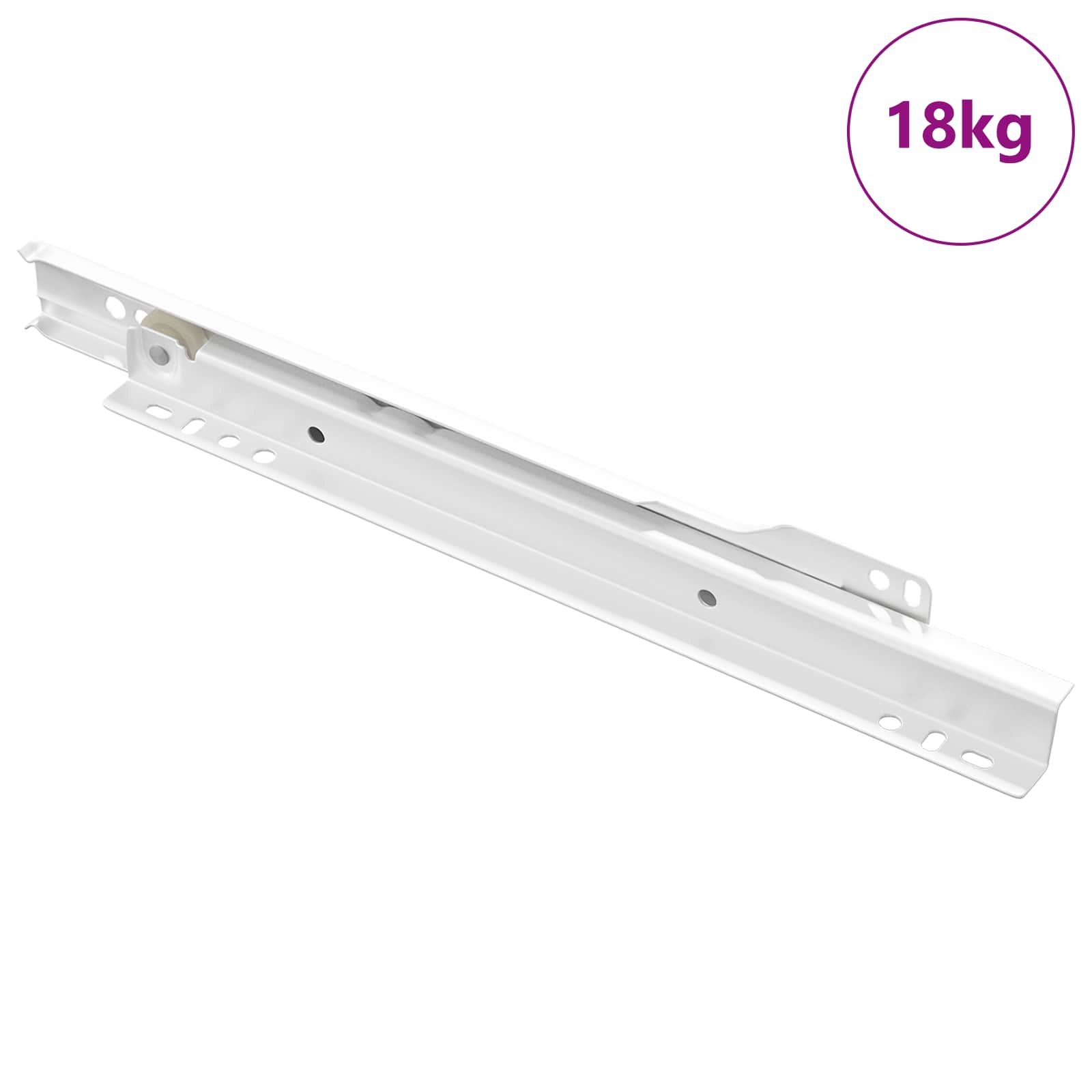 Schubladenschiene 2 pcs Weiß 250 mm Stahl
