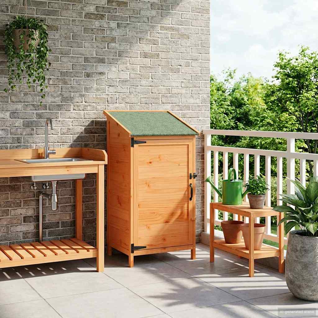 Gartenschuppen Natur 59 x 56 x 113,5 cm Massivholz aus Fichte