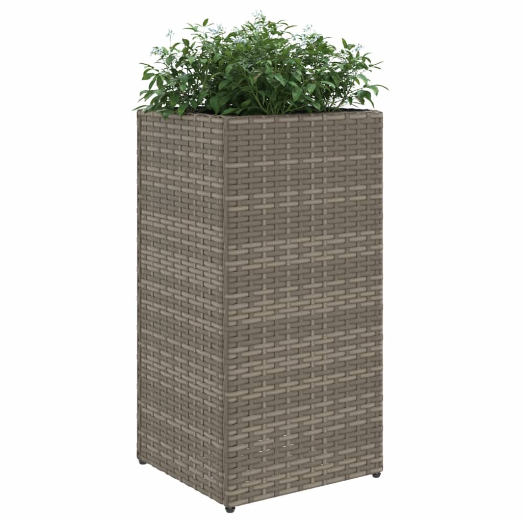 Pflanzkübel 2 Stk. Schwarz 40x40x80 cm Poly Rattan