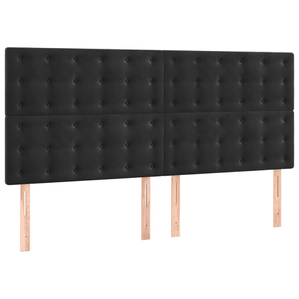 Kopfteil Hellgrau 80x5x118/128 cm Samt