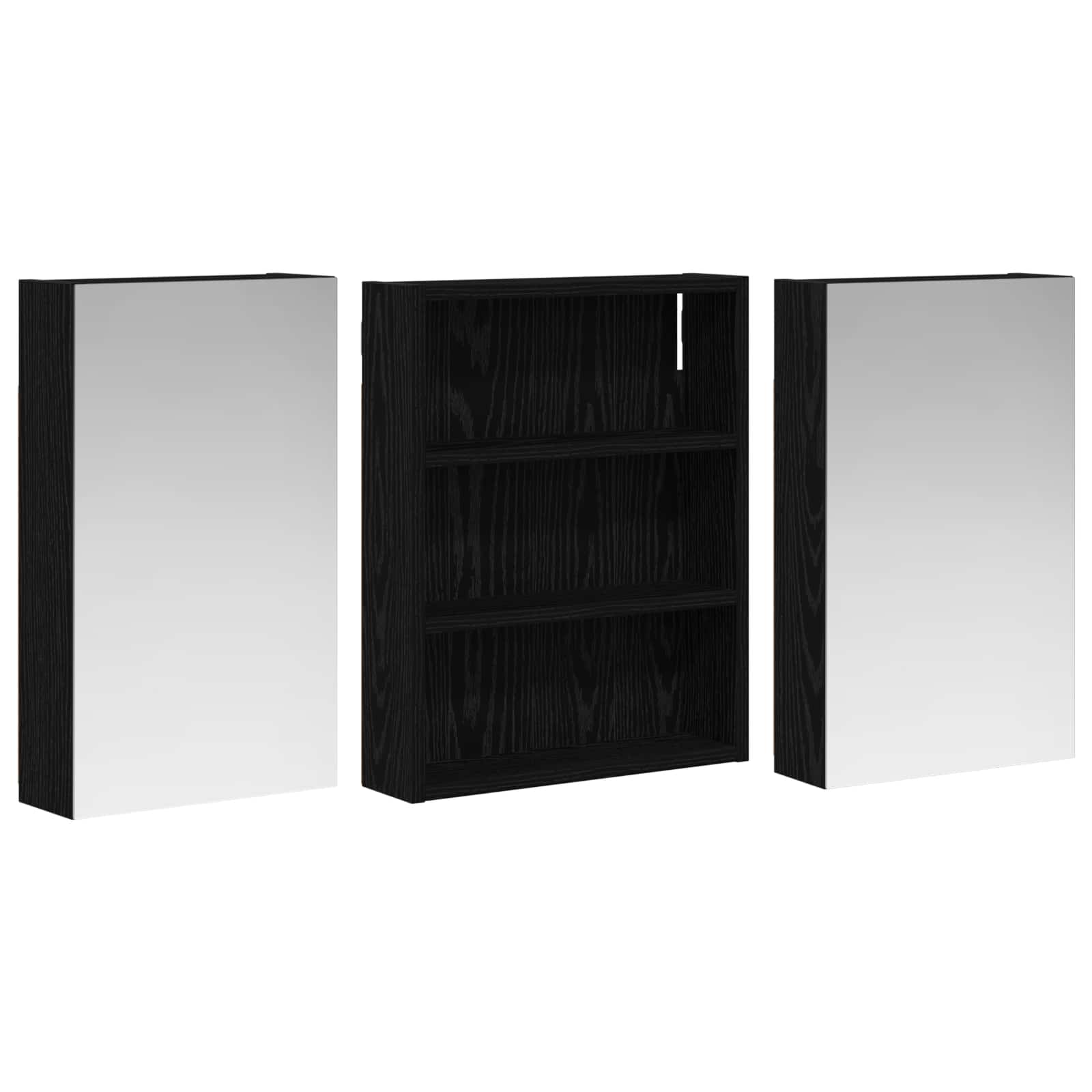Badezimmerschrank-Set 3 pcs 80 x 10,5 x 50 cm Holzwerkstoff
