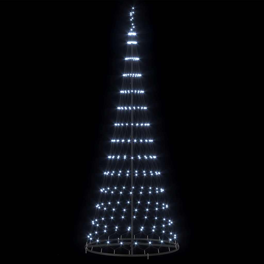 LED-Weihnachtsbaum mit 230 LEDs Mehrfarbig 184,5 cm Metall