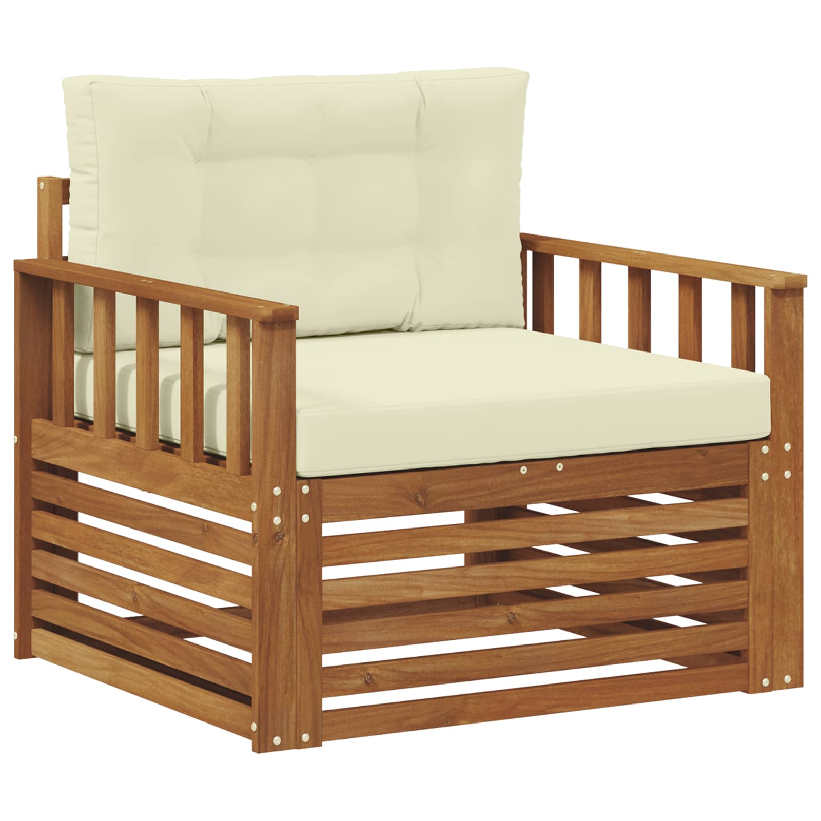 2 Stück Outdoor-Sofa Natur