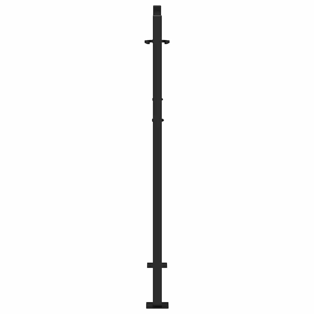 Gartentor Schwarz 100x100 cm Stahl Lichtdesign