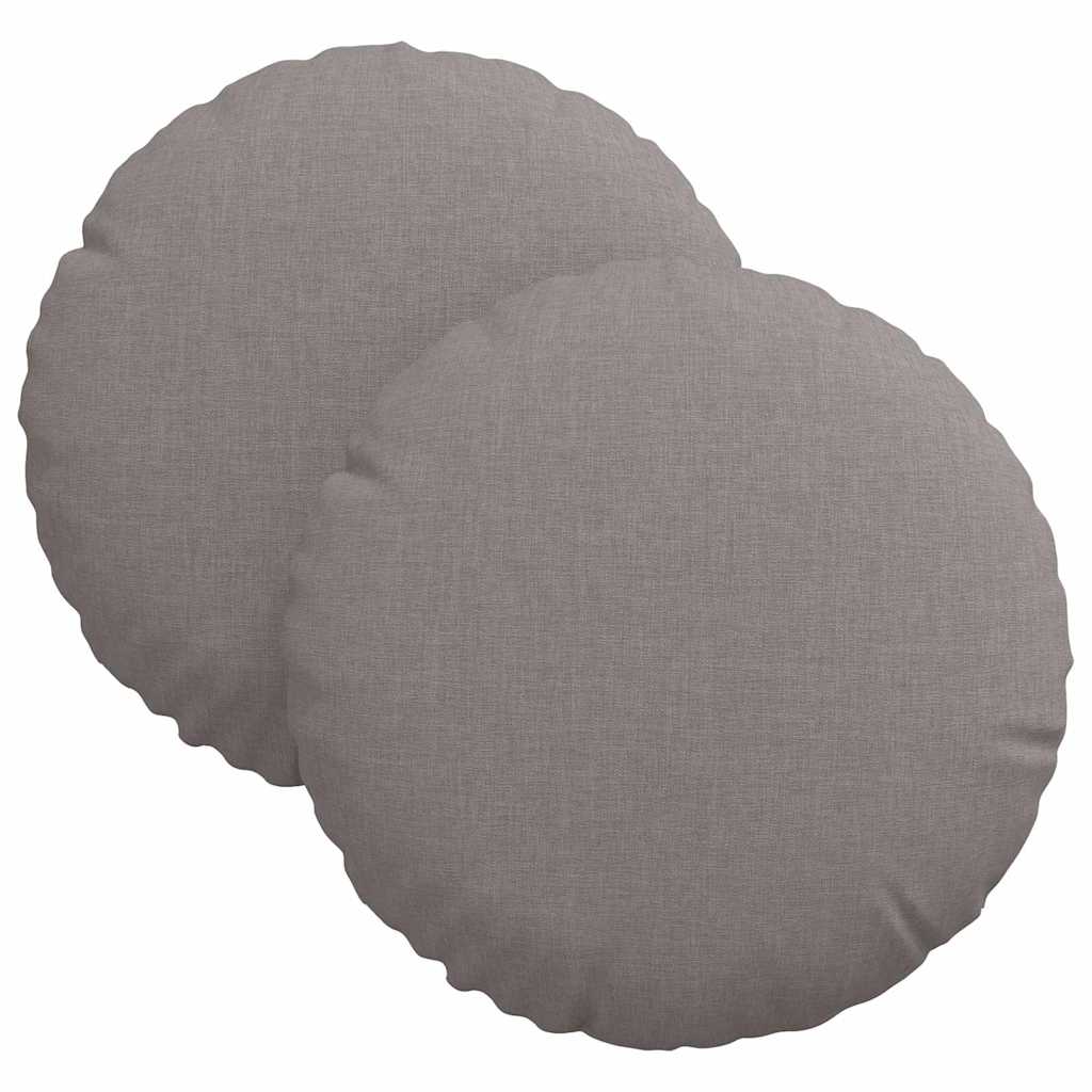 Sitzkissen 2 pcs Hellgrau Ø30 x 13 cm Stoff