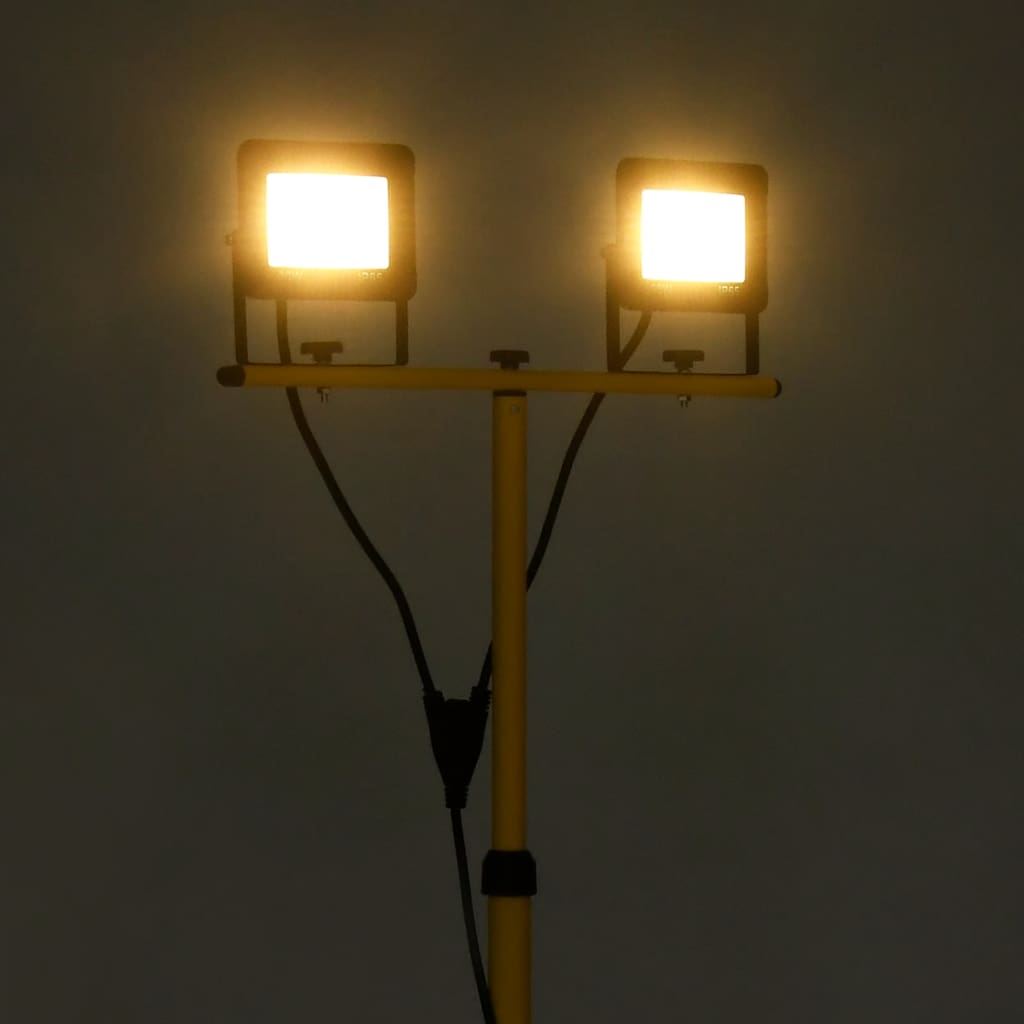 LED-Fluter mit Stativ 2x10 W Warmweiß
