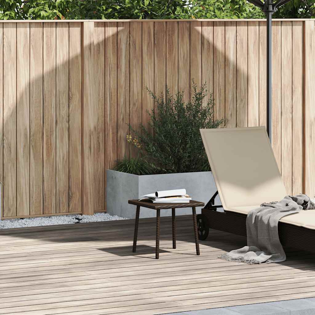 Garten-Couchtisch Rechteckig Schwarz 40x40x37 cm Poly Rattan