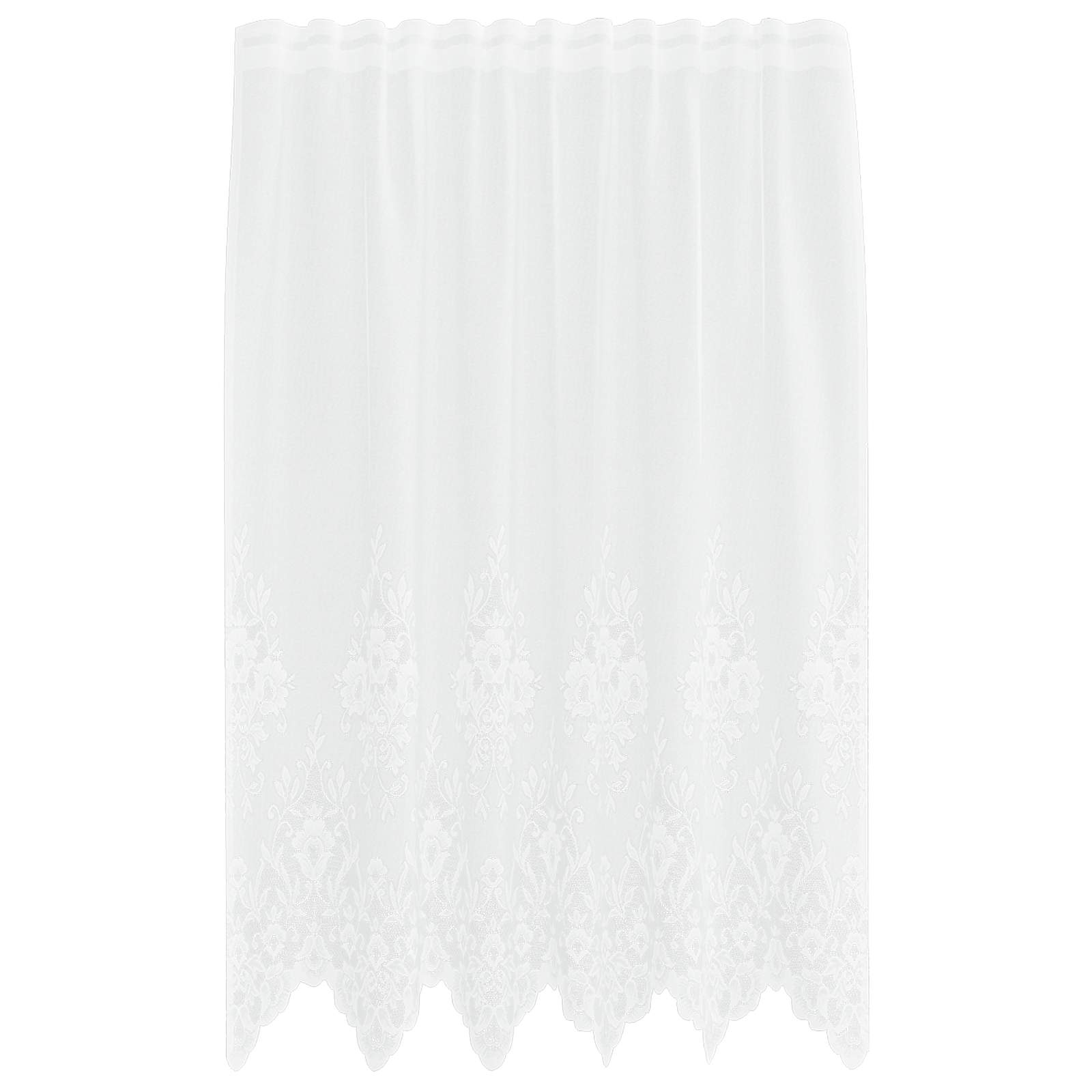 Spitzenvorhang mit Vorhängen Floral Weiß 80 x 150 cm Polyester