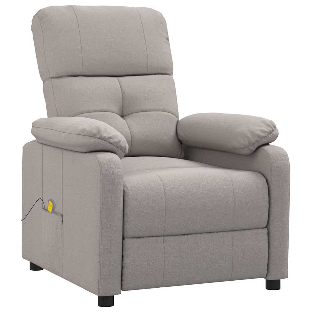 Massagesessel Hellgrau Stoff