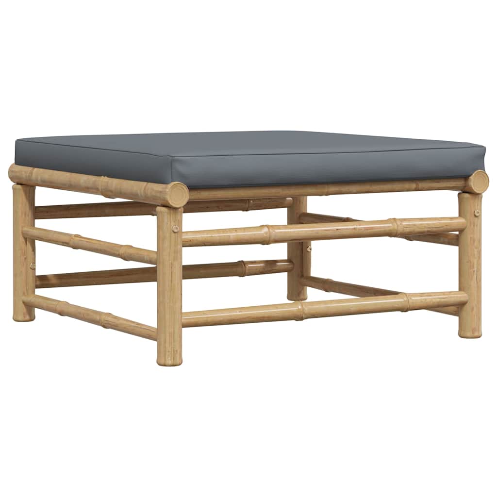 3-tlg. Garten-Lounge-Set mit Kissen Bambus