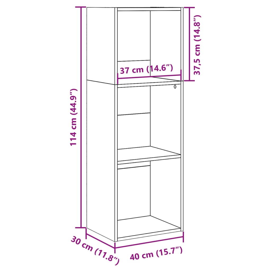Bücherregal Weiß 80x30x189 cm Holzwerkstoff