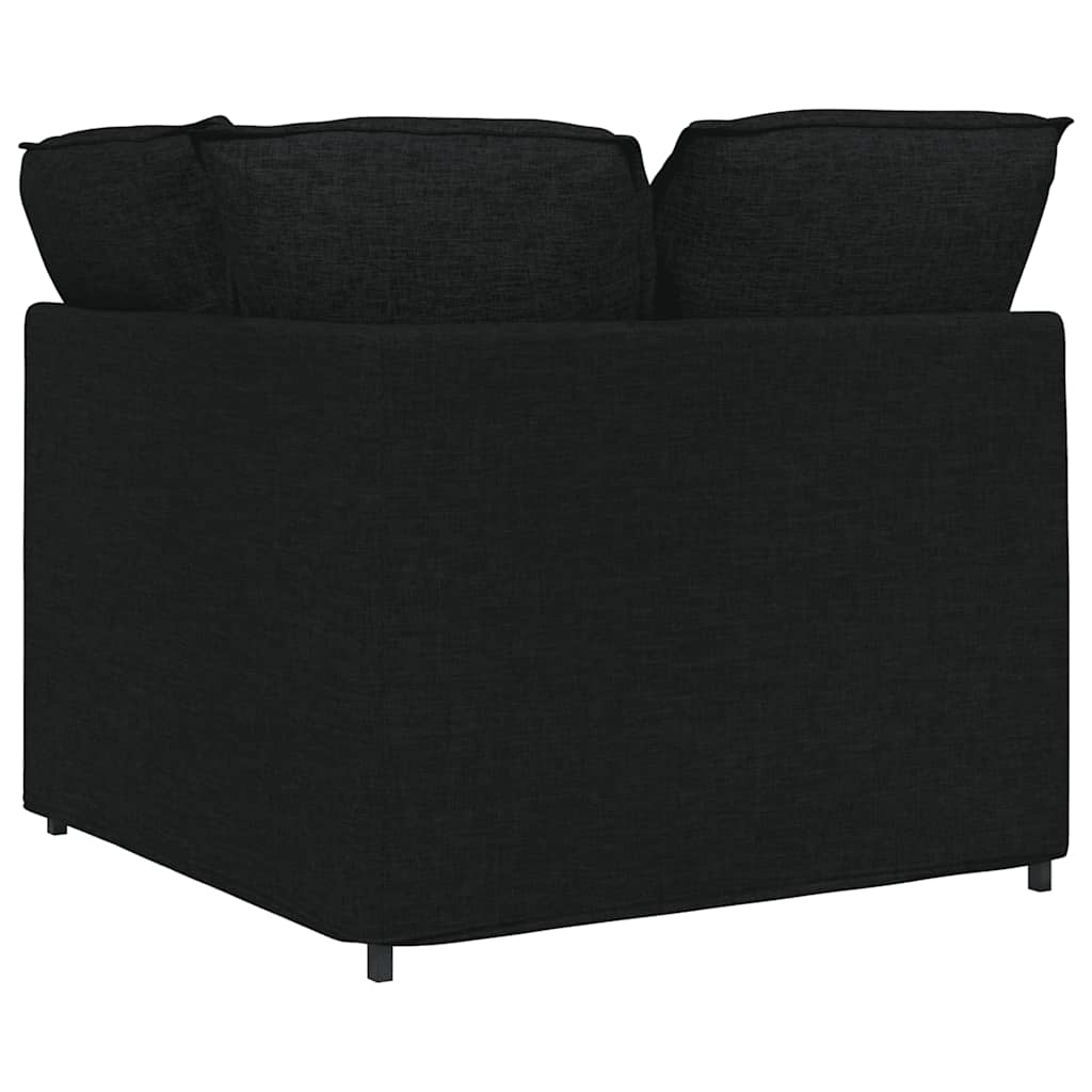 Modulares Sofa Endmodul mit Armlehne Kissen Hellgrau 100 cm
