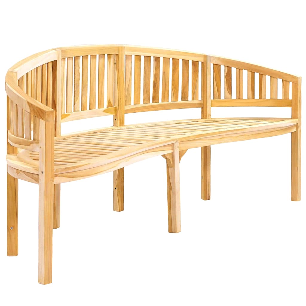 Bananenbank 180 cm Massivholz Teak