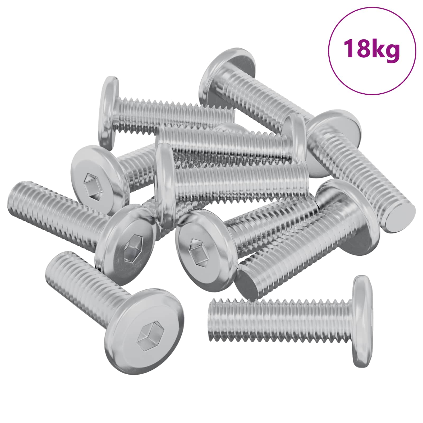 Schraube 2 pcs Silber 8 x 25 mm Stahl