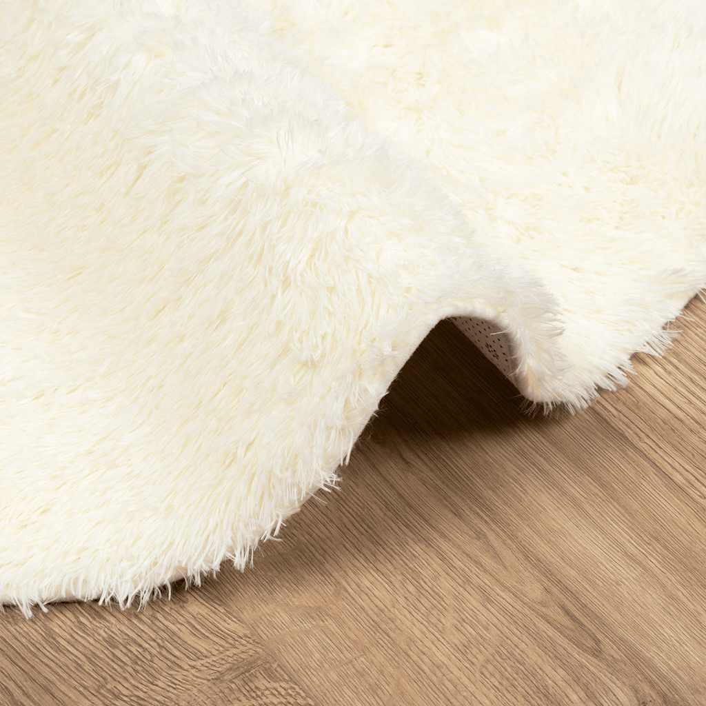 Teppich Shaggy Hochflor NAVARRA Beige 60x100 cm Polyester