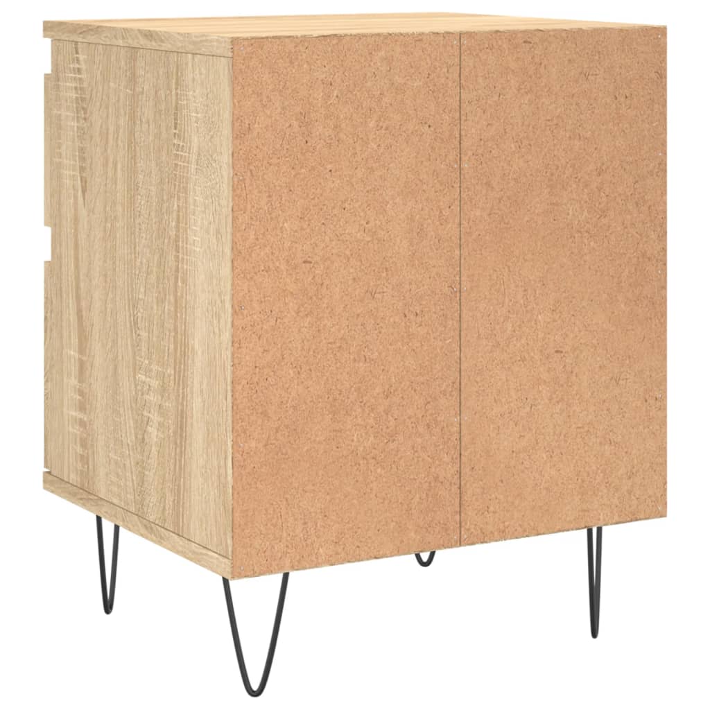 Bettschrank Schwarz Eichen-Optik 40 x 35 x 50 cm Holzwerkstoff