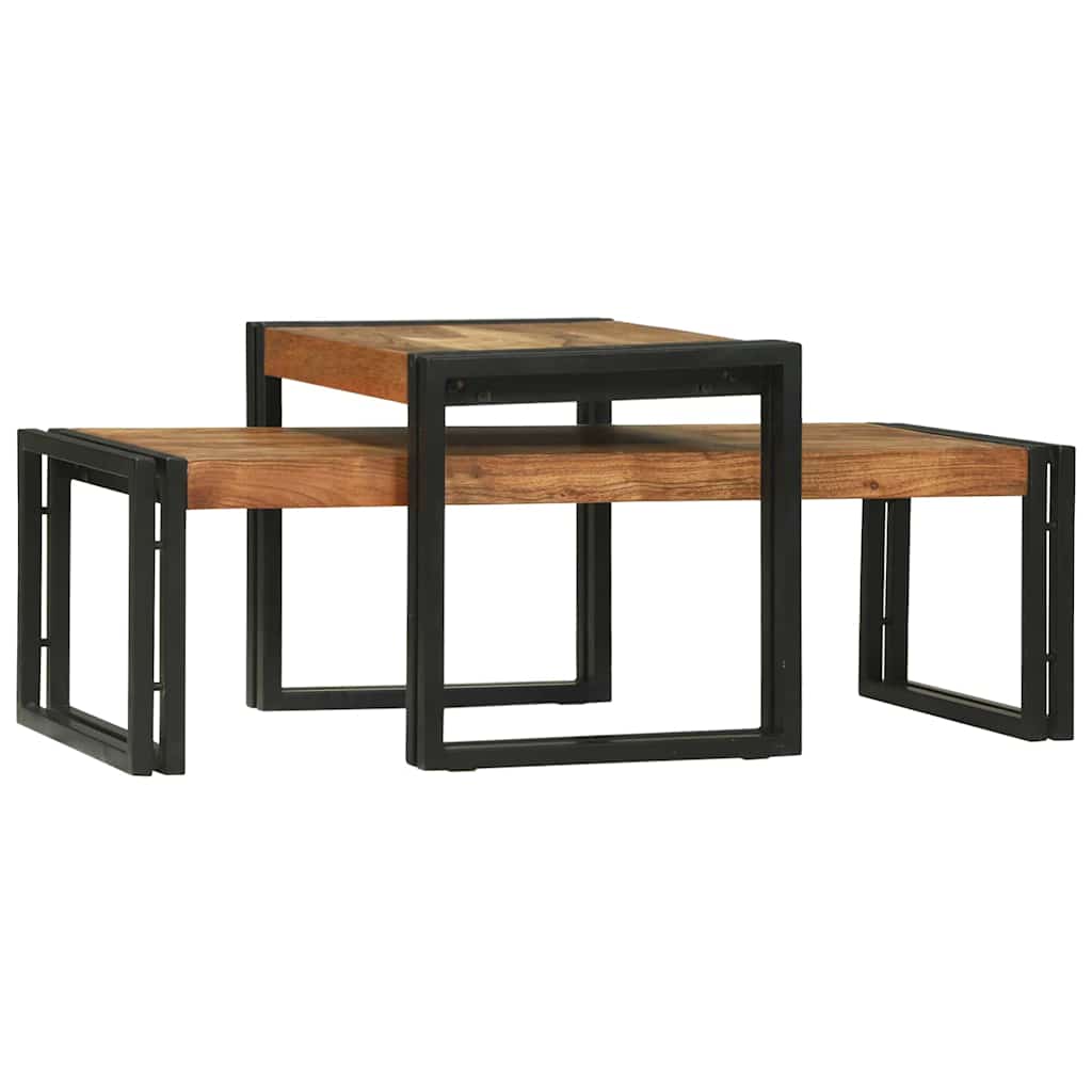 Couchtisch 2 pcs Braun 48 x 40 x 40 cm Massivholz Mango
