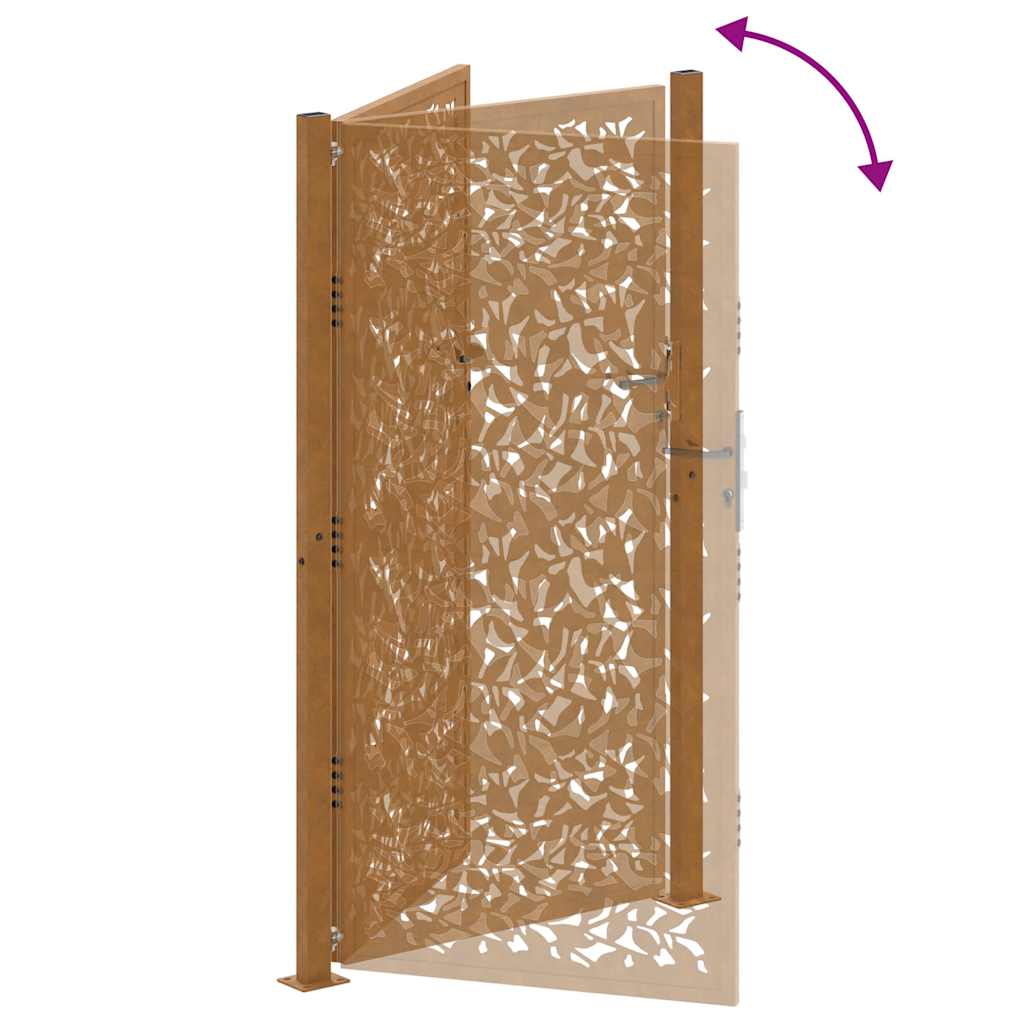 Gartentor Schwarz 100x100 cm Stahl Lichtdesign