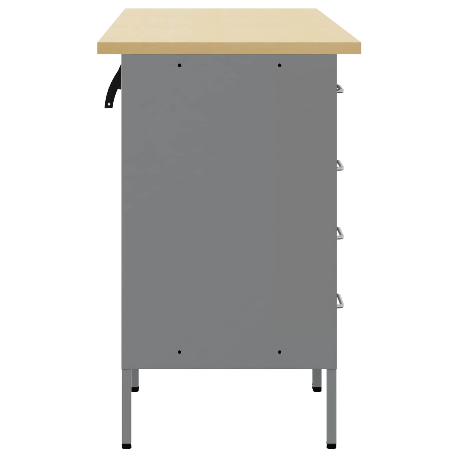 Werkbank mit Schubladen 2 pcs Rot und Grau 100 x 55 x 85 cm