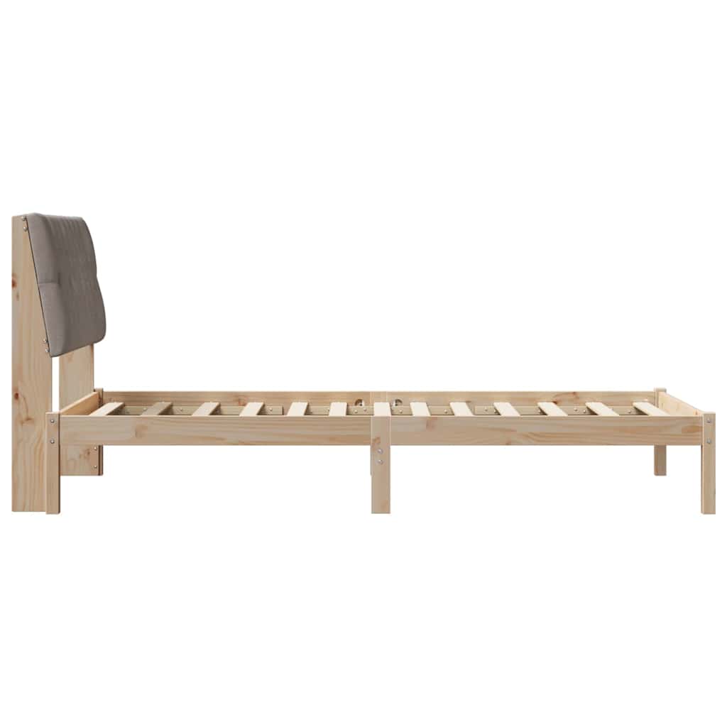 Bettgestell mit gepolstertem Kopfteil Braun 200 x 200 cm