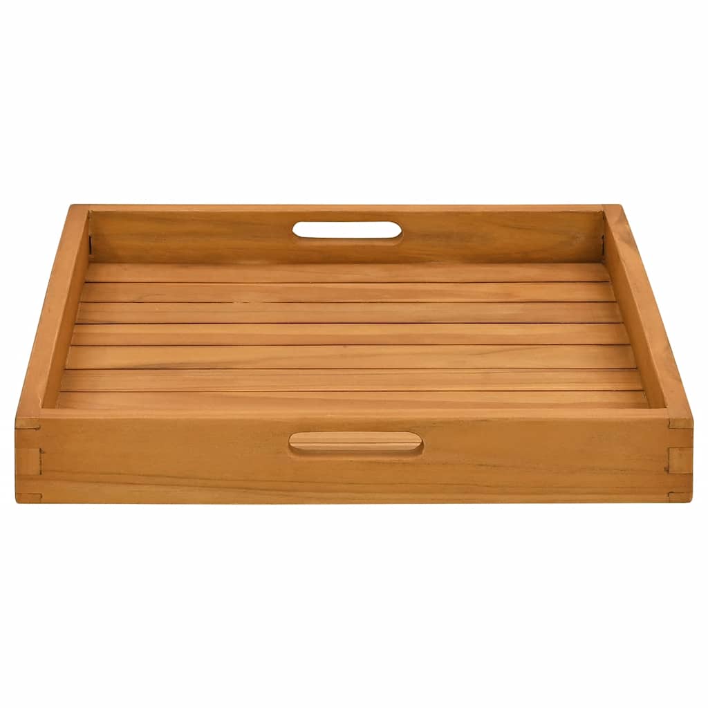 Serviertablett 60x60 cm Massivholz Teak