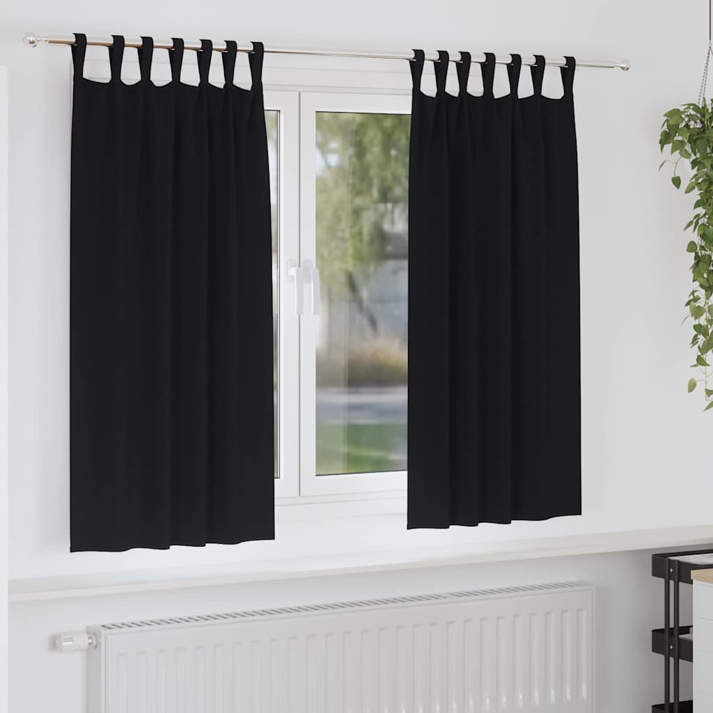 Verdunkelungs-Vorhänge mit Ringen 2 pcs Beige 140 x 140 cm