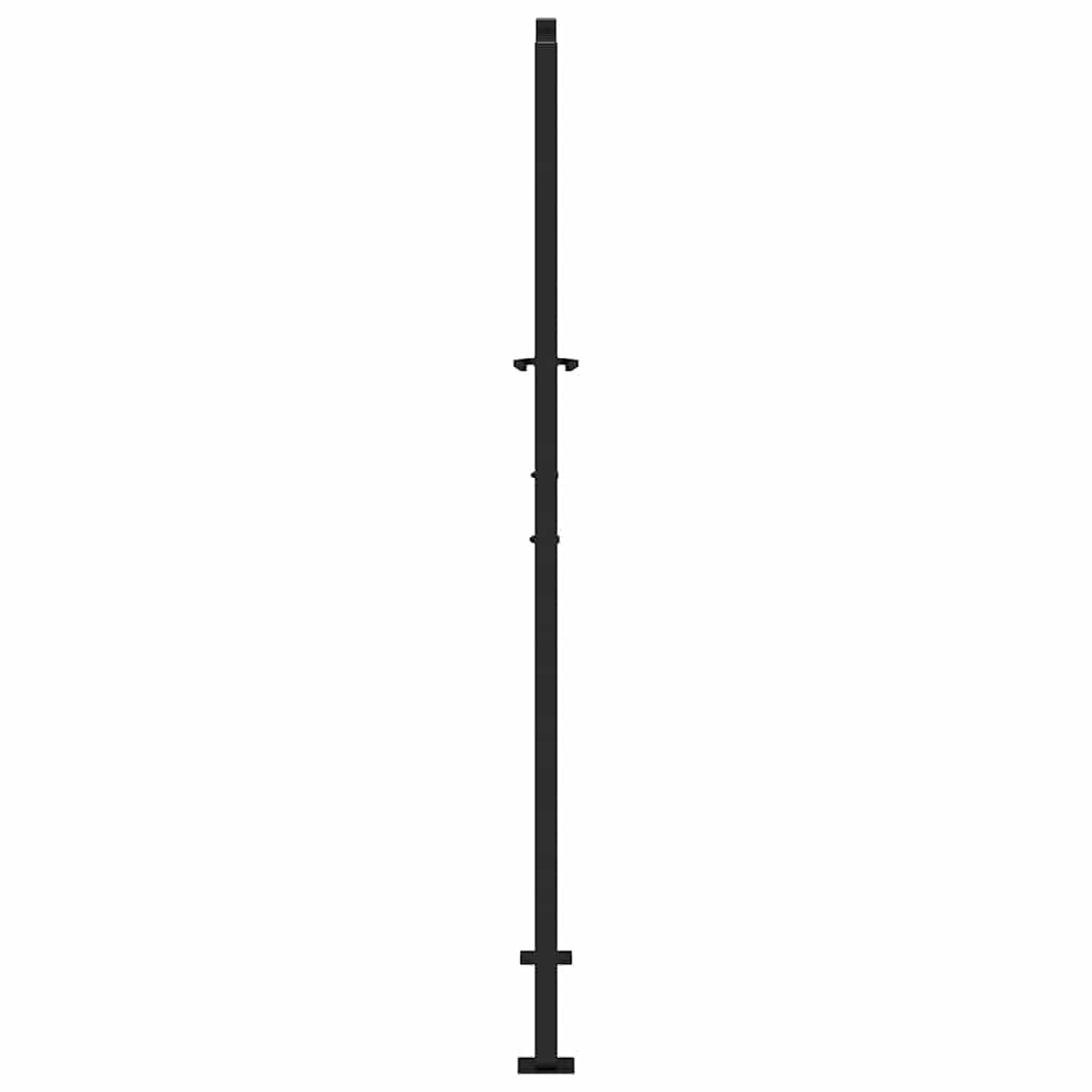 Gartentor Schwarz 100x100 cm Stahl Lichtdesign